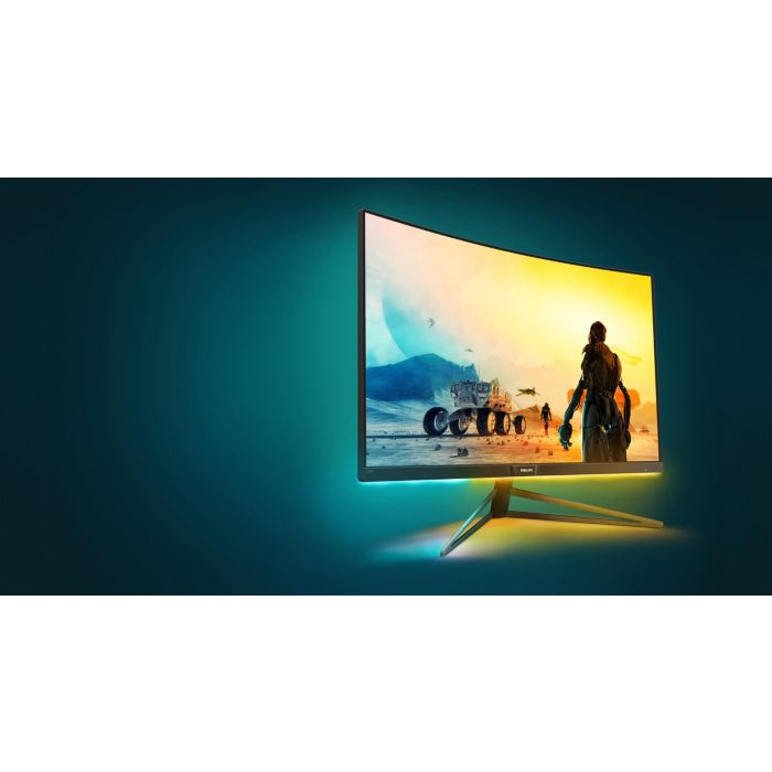Gaming Monitor Curved QHD LCD display with Ambiglow