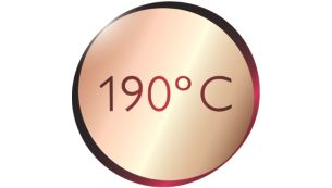 190°C top temperature for perfect styling results