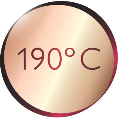 Maksimaalne temperatuur 190 °C, et saavutada täiuslik soeng