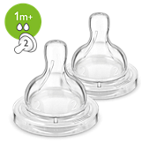 Baby bottle teats with anti-colic valves