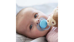Cuddly soft snuggle included with ultra soft soother