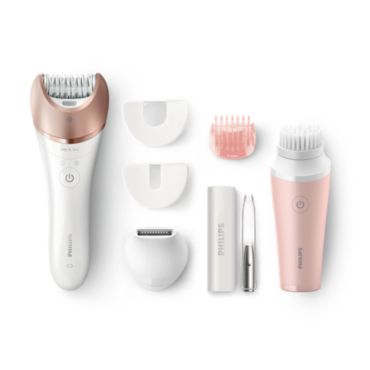 Satinelle Prestige Epilatore Wet & Dry, rifinitore + sistema di pulizia
