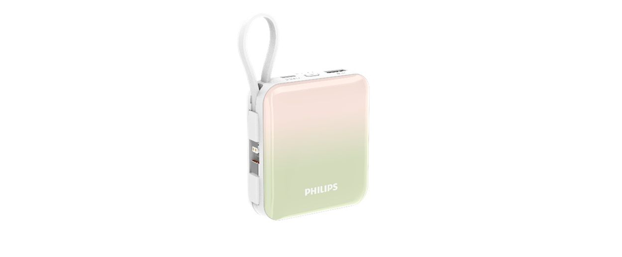 ケーブル一体型で使いやすい多機能 USB モバイルバッテリー