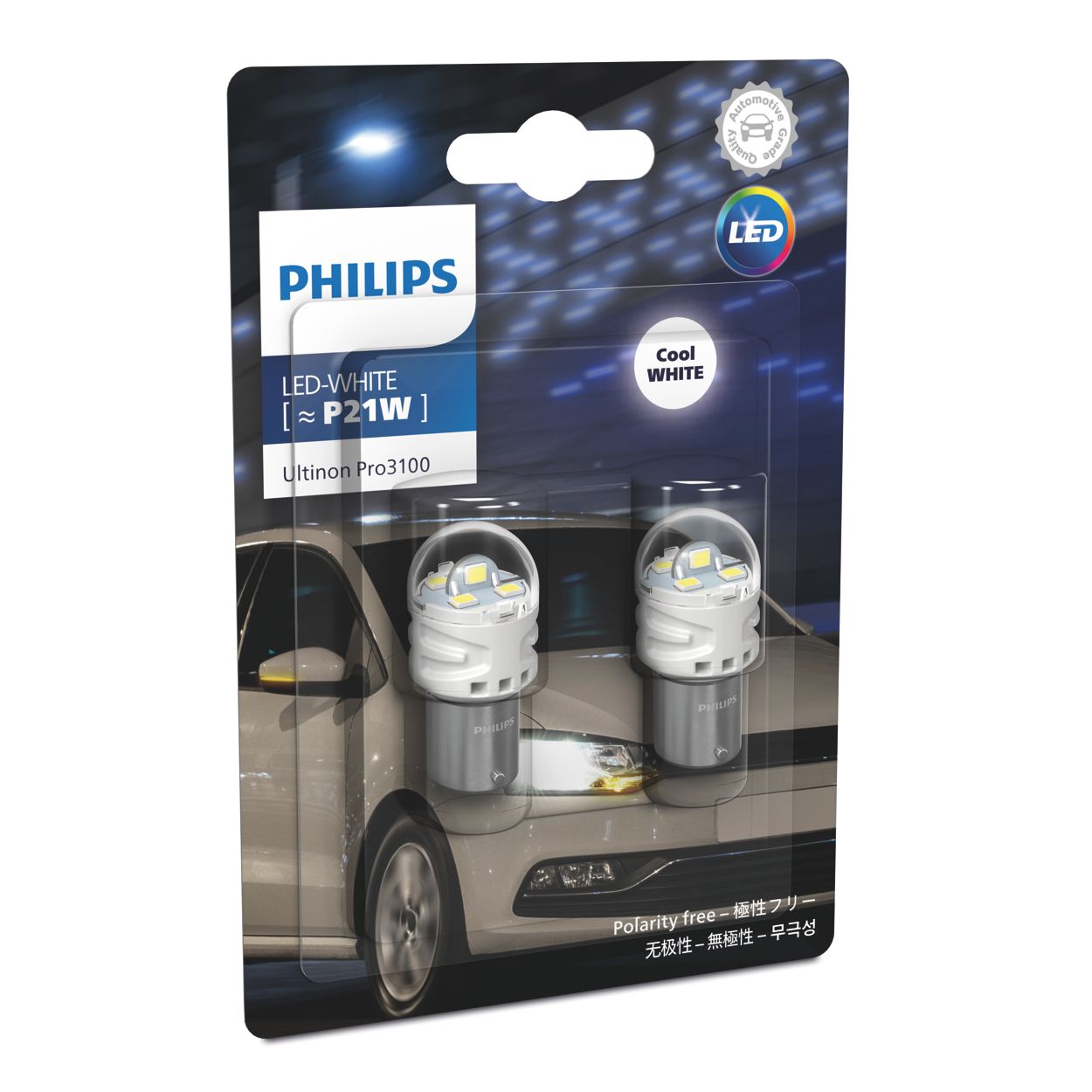 PHILIPS Ultinon Pro3100 LED car signalling bulb (P21W white)