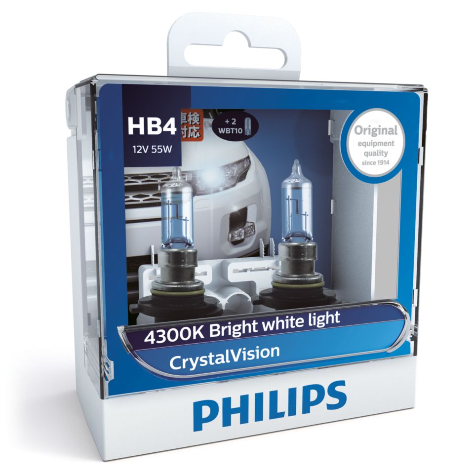 Philips Crystal Vision Platinum H7 55W Two Bulbs Headlight Fog Light