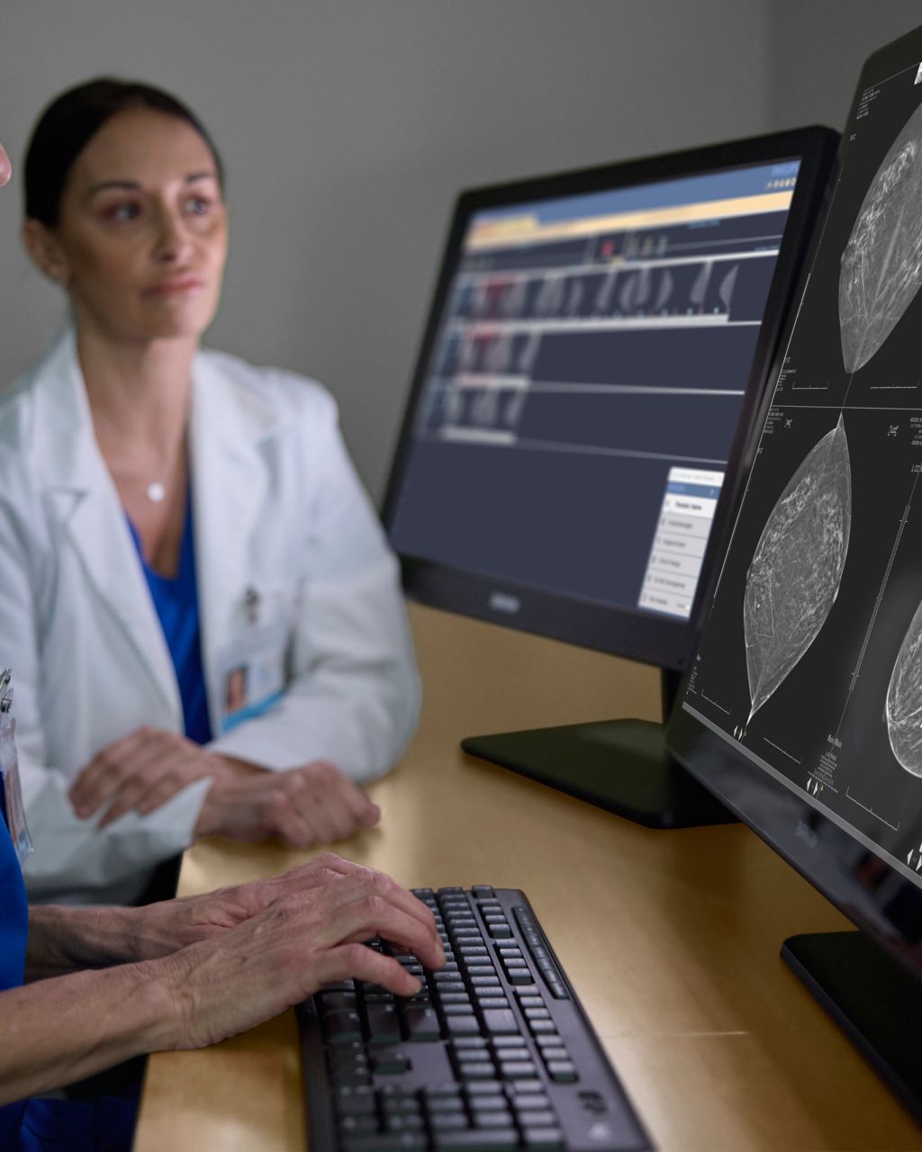 Radiologist working at PACS