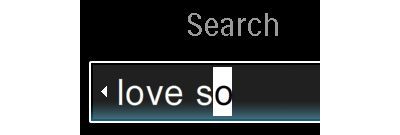 Alphanumeric search with remote control