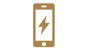 Qi-compatibele smartphone* draadloos opladen