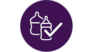 Съвместим с повечето водещи марки за бутилки и буркани за бебешка храна
