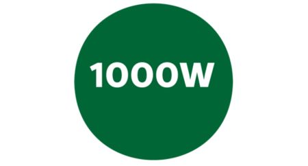 Powerful 1000 W motor