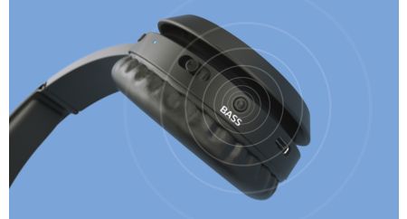 BASS boost button. Stronger bass at a touch