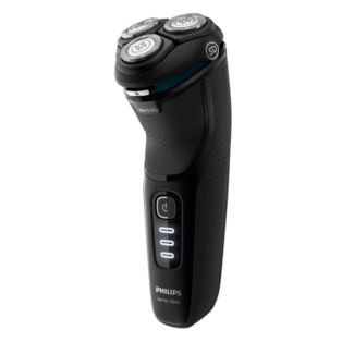 Shaver series 3000 Wet or dry electric shaver with handy travel pouch