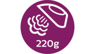 Up to 220 g steam boost blasts stubborn creases