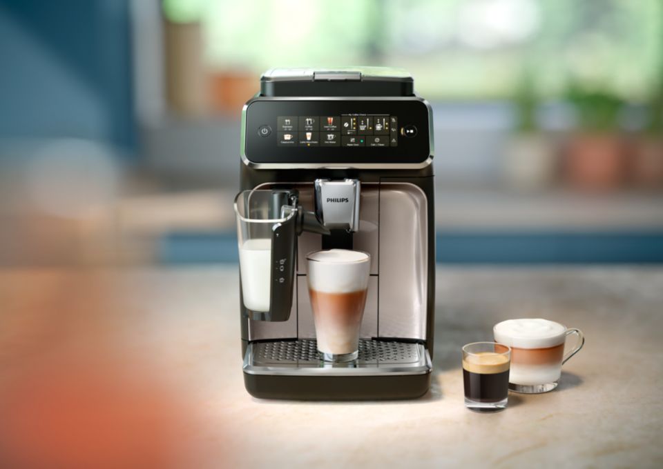 Serie 3300 Espumador de leche clásico Cafetera Espresso automática Silent  Brew, 5 bebidas EP3326/90