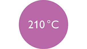 Professzionális, 210 °C-os magas hőmérséklet a tökéletes eredményért