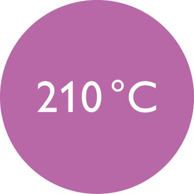 Alta temperatura profesional de 210 °C para resultados perfectos