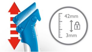 Two adjustable combs for 15 built-in length settings