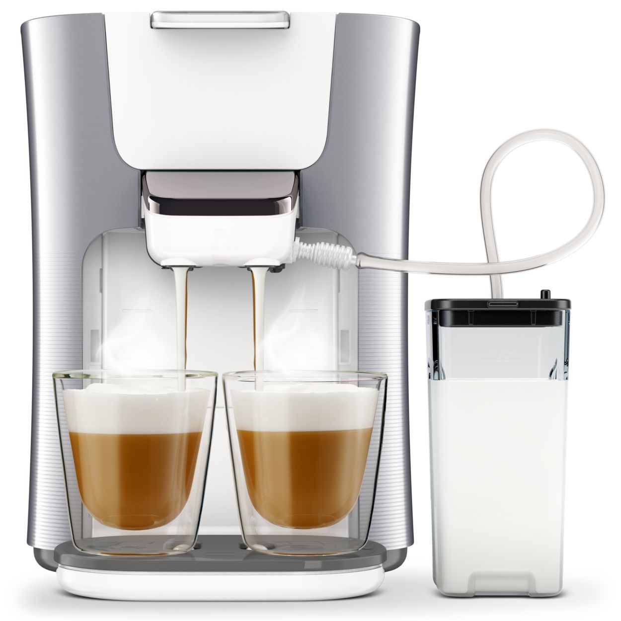 zanger Pickering Horen van Latte Duo Plus Coffee pod machine HD6574/20R1 | SENSEO®