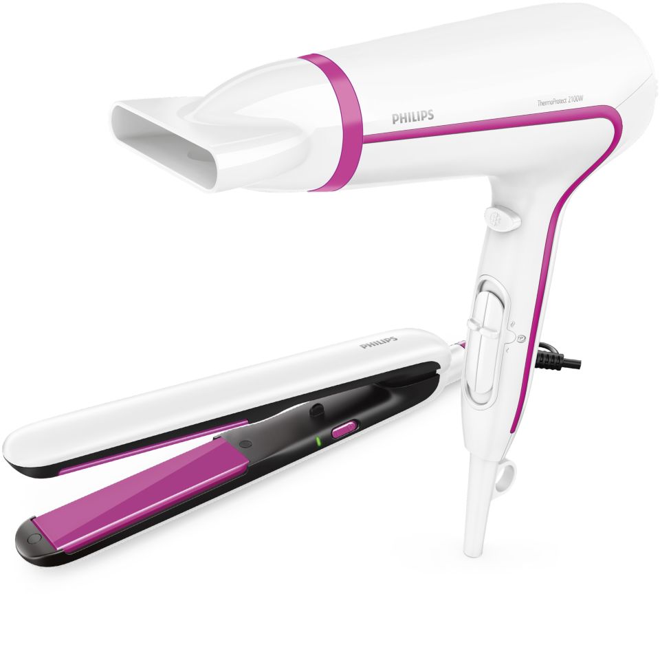 Plancha de cabello online y secador