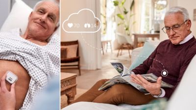 Patient monitoring with Healthdot device in use