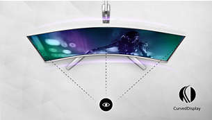 Curved display design for more immersive experience