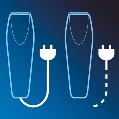 Corded and cordless use for maximum power and freedom