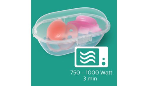 Sterilisieren und Aufbewahren in einem praktischen Behälter