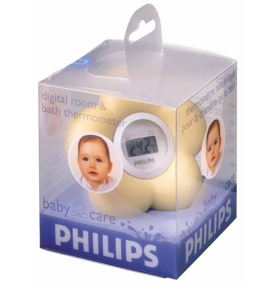 Thermomètre bébé de bain et de chambre de Avent-philips sur allobébé