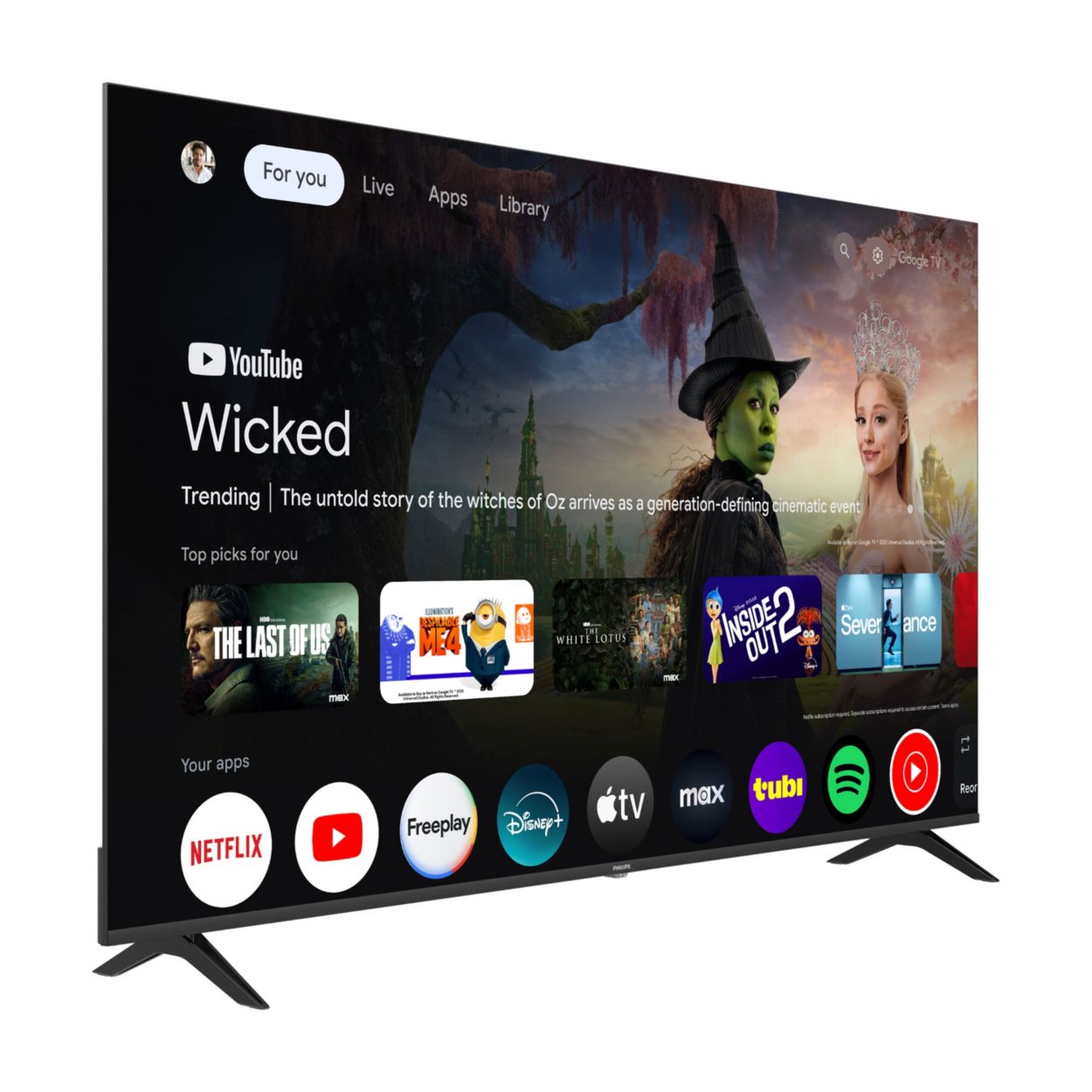 パソコン TV QLED Series 7000 series 4K UHD QLED Google TV 75PQL7456/F7 | Philips