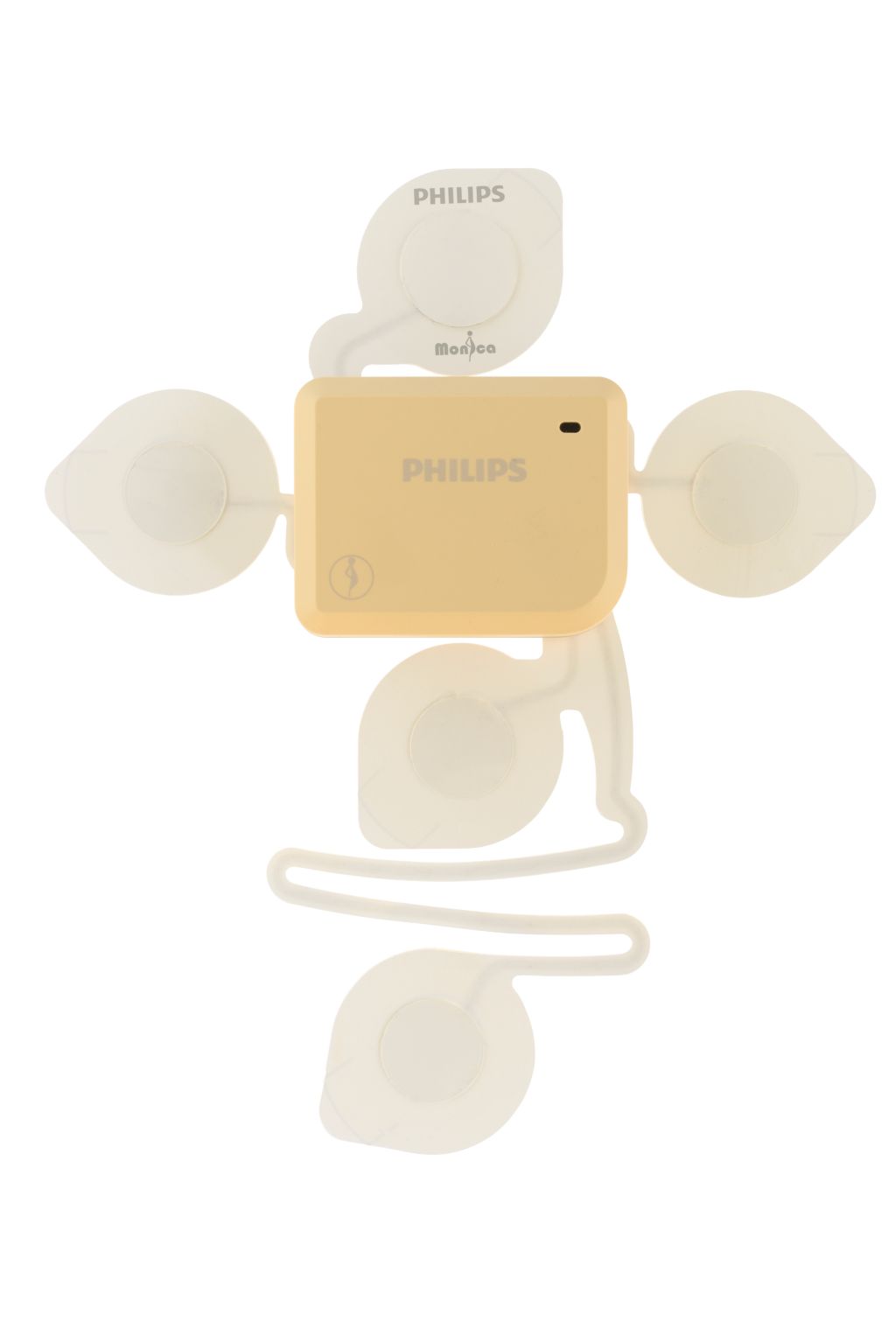 Avalon beltless fetal monitoring solution Cableless fetal and maternal pod with adhesive patch