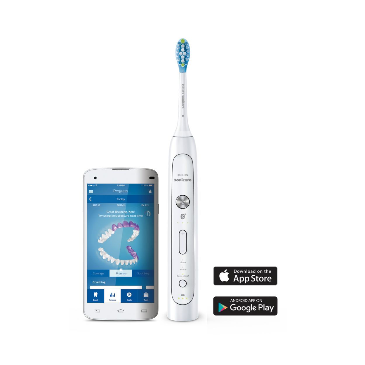 Sonic electric toothbrush with app