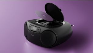 Draagbare CD-speler in boombox-stijl