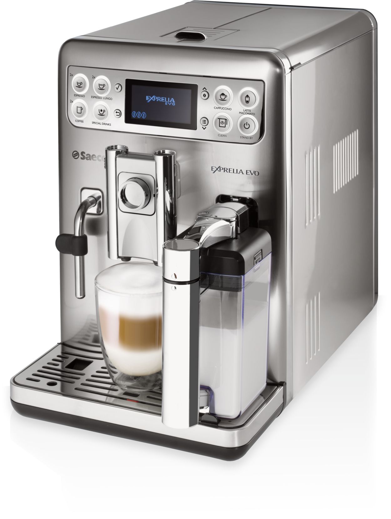 Máquina de café espresso súper automática Delonghi con un molinillo  ajustable, doble caldera, espumador de leche para preparar espresso,  capuchino