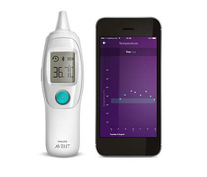 Measures and records your child’s temperature