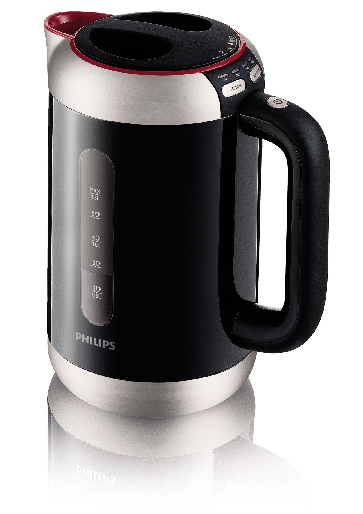 bouilloire électrique de 1,5L 2400W noir Philips 