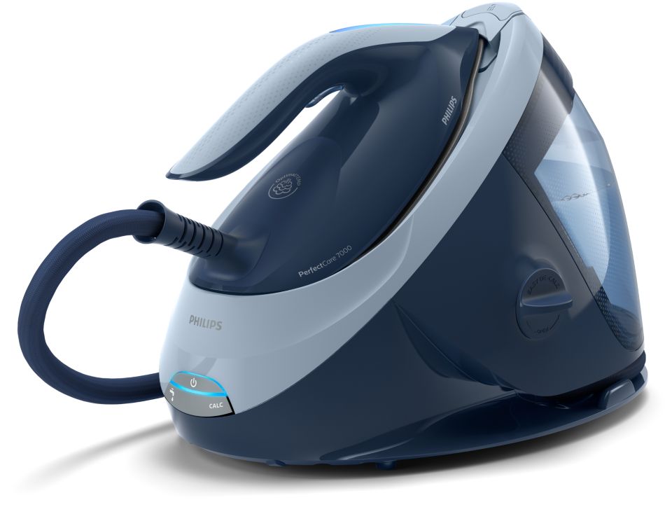 Centro de planchado - Philips PSG7130/20, 2100 W, 1.8 l, 600 g/min, Suela  SteamGlide Elite, Azul oscuro