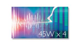 แอมพลิไฟเออร์ในตัวขนาด 45W x 4 แชนเนลให้คุณภาพเสียงดีเยี่ยม