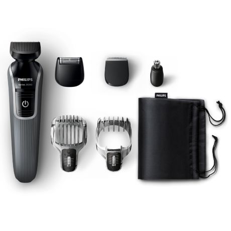 QG3338/15 Multigroom series 3000 Tondeuse barbe et cheveux 6 en 1