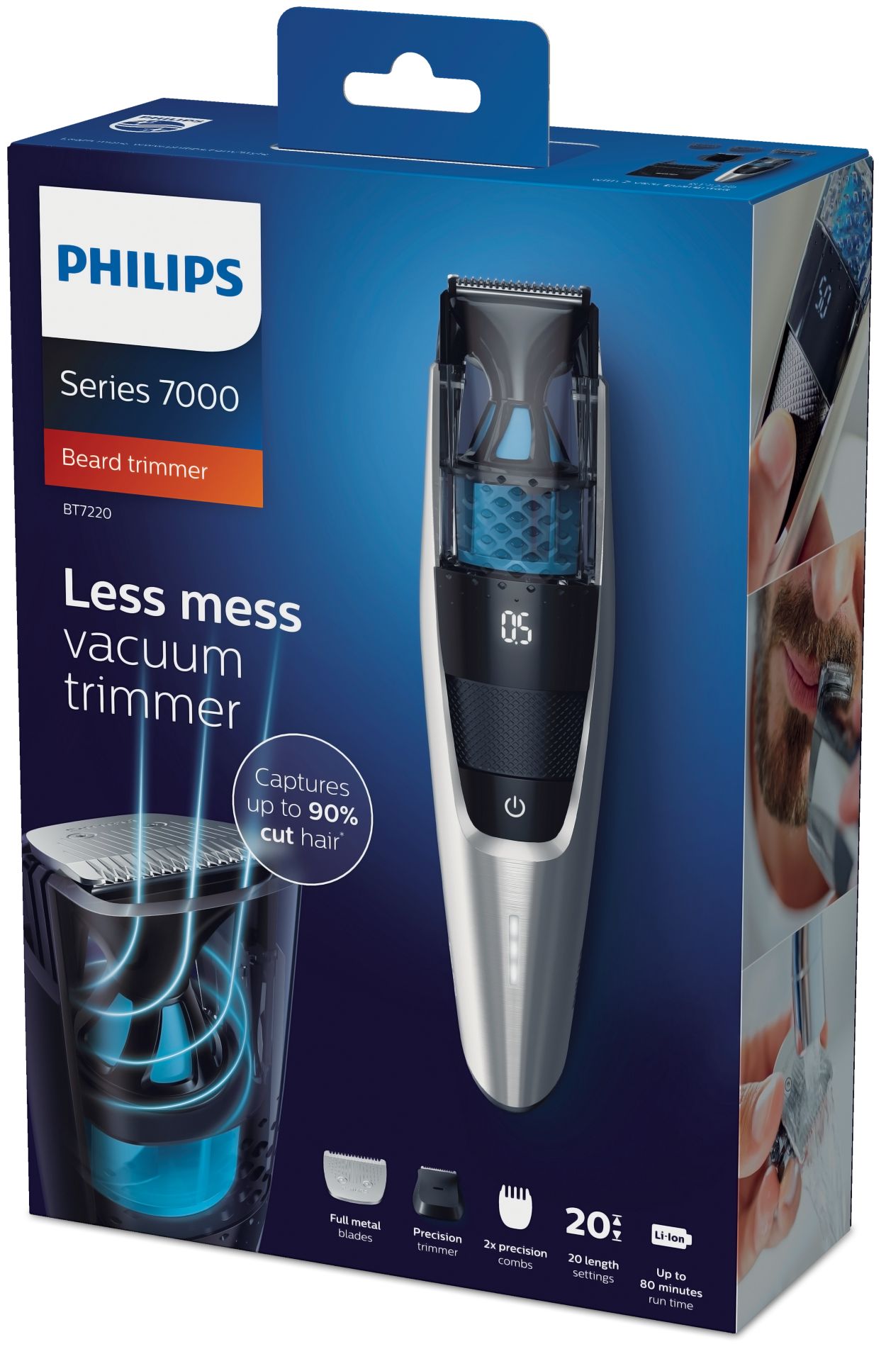 Tondeuse barbe aspirante Philips BT7204/85 Séries 700