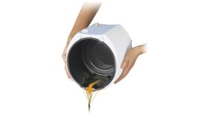 Integrated pouring spout for neat oil pouring