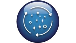 Active oxygen sterilizes pollutants and rejuvenuates filter