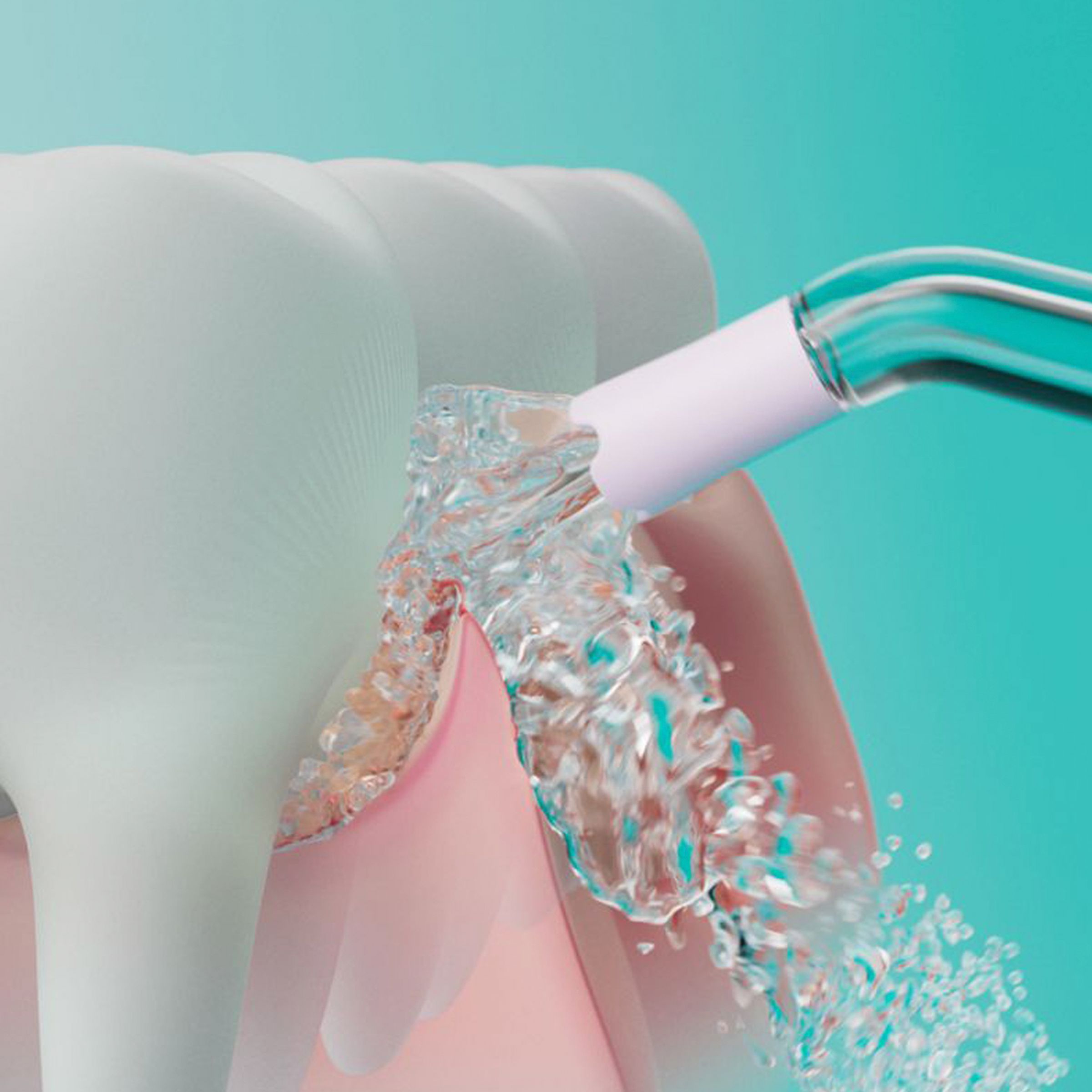 Woman using a Power Flosser