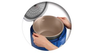 Easy to remove inner pot thanks to stay cool handles