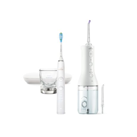 HX3886/41 Philips Sonicare Power Flosser та DiamondClean 9000 Набір із зубної щітки та іригатора