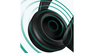 Akustyczne dostrojenie 40 mm głośników zapewnia szczegółowy, optymalny dźwięk