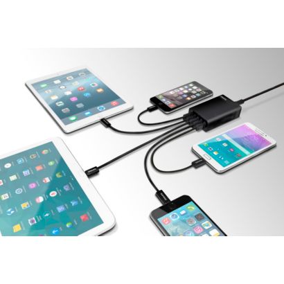 Slimme bureauoplader met 5 USB-poorten
