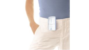 Belt clip for convenient, hands-free monitoring