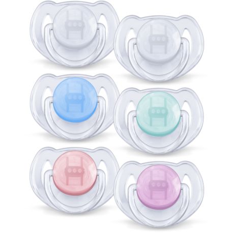 AVENT PHILIPS 2 SUCETTES ORTHODONTIQUES CLASSIC 0-6 MOIS SCF170/18 SANS BPA  TRANSPARENT 