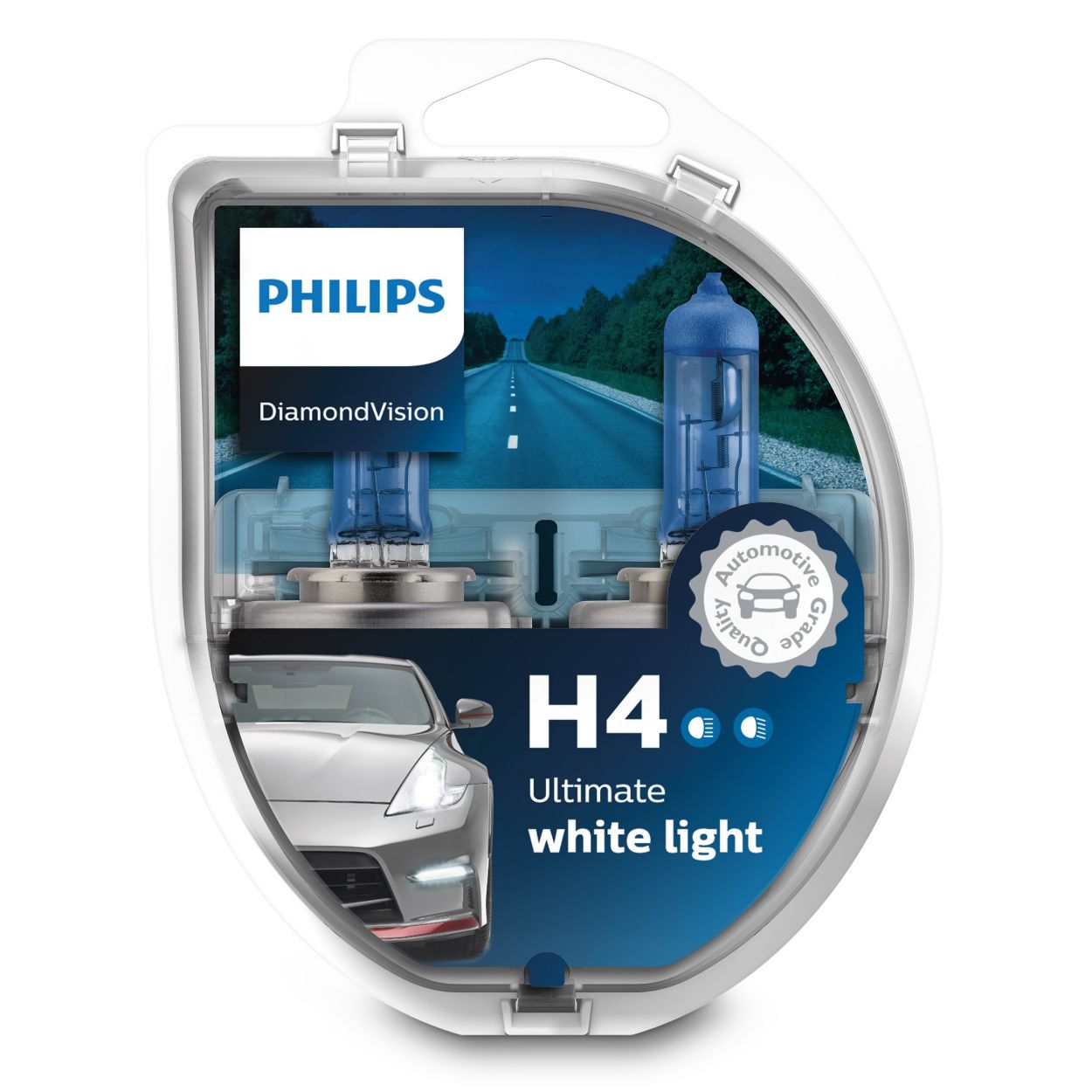  Philips Diamond Vision H4 Upgrade Car Headlight Bulbs