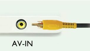 AV-IN 功能可供播放行動影音之用